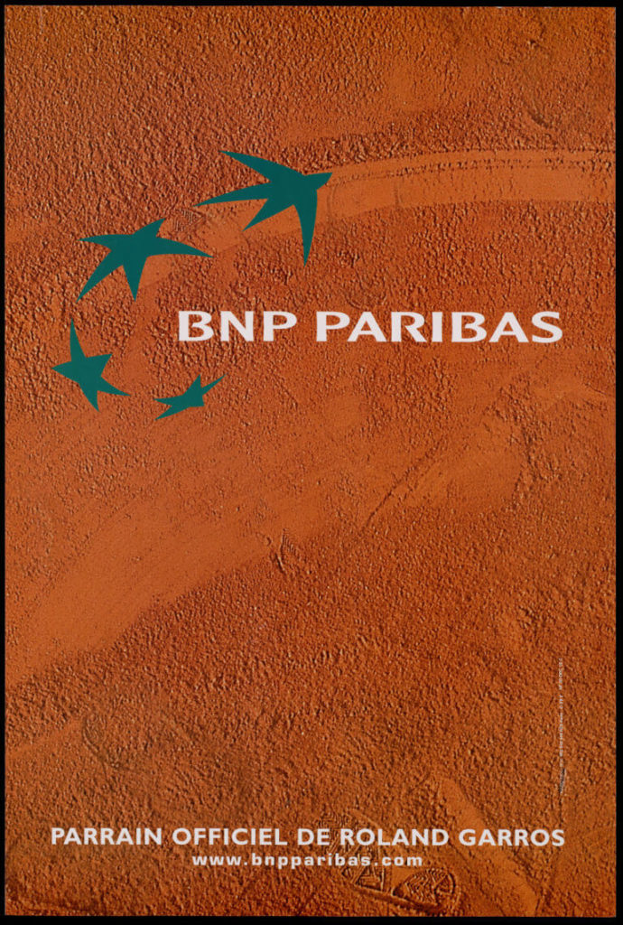 Affiche Roland-Garros du Groupe BNP Paribas, 2000 – Archives historiques BNP Paribas