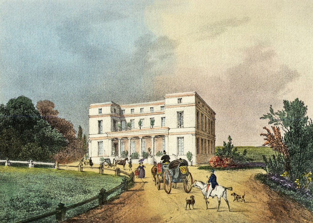 Le château de Voisins à Louveciennes vers 1830