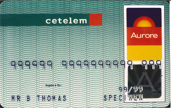 Spécimen d’une Carte Cetelem, 1999 – Archives historiques BNP Paribas