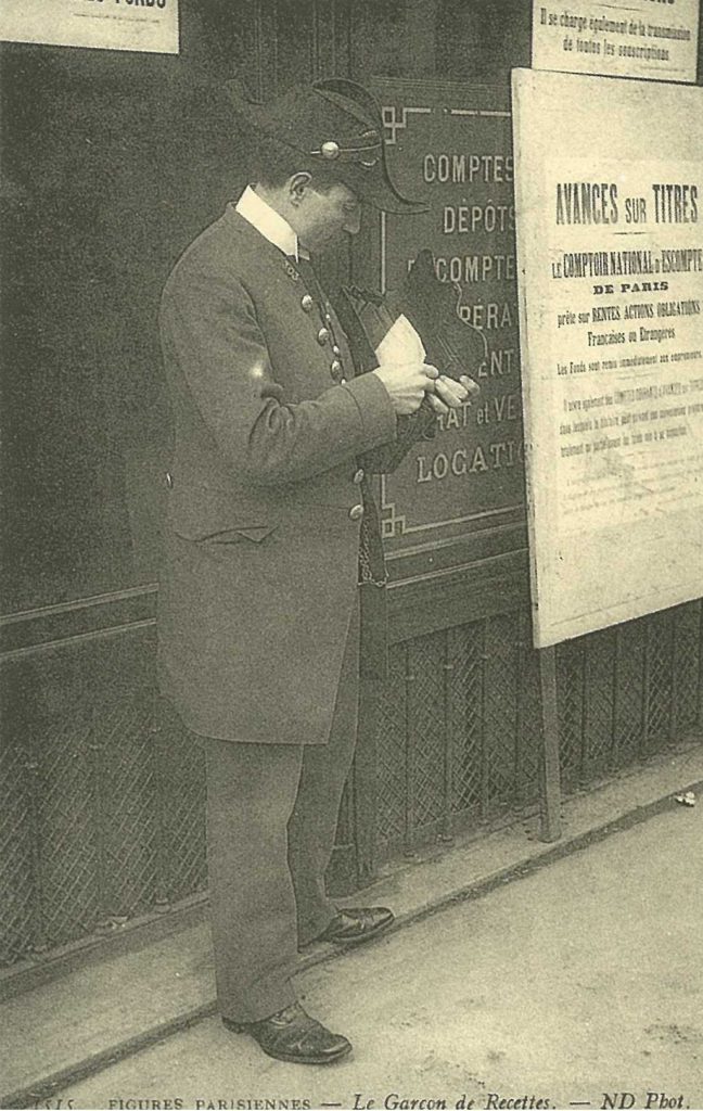Gar&ccedil;on de recettes du Comptoir national d'escompte de Paris (CNEP) vers 1910 - Archives historiques BNP Paribas