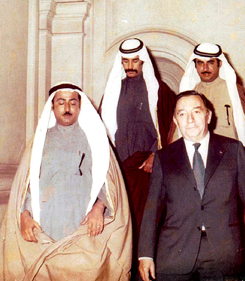 Meeting between Jacques de Fouchier and the Emir of Sharjah in Paris, 1974