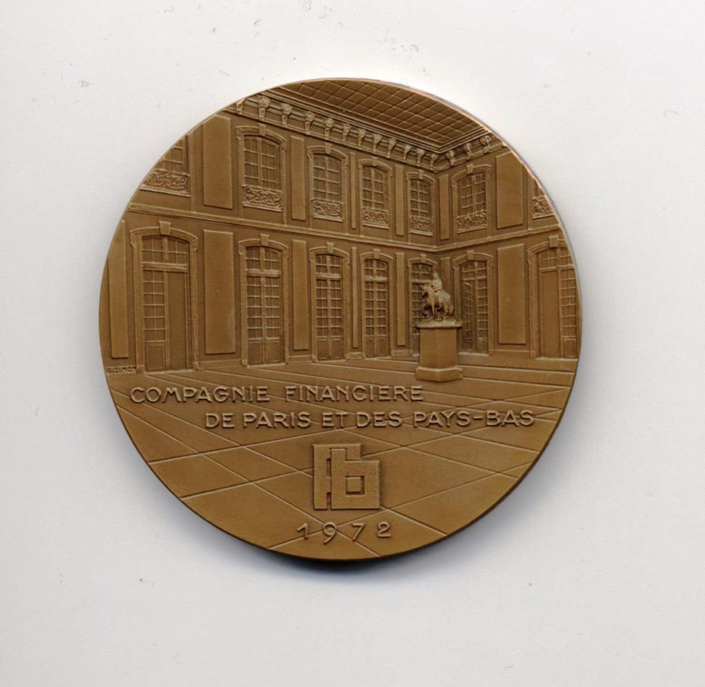 Commemorative medal for the Centennial of Paribas, 1972 - BNP Paribas Historical Association Collections