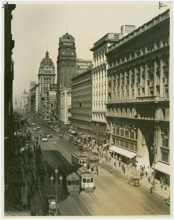 View of street in San Francisco. The New York Public Library Digital Collections