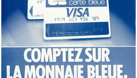 Affiche publicitaire de la BNP en faveur de la Carte bleue, vers 1980 - Archives historiques BNP Paribas