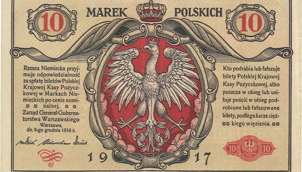 Billet de 10 Mark polonais, 1917 - Archives historiques BGŻ BNP Paribas