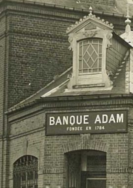 Agence de la Banque Adam à Feuquières-en-Vimeu (Picardie, France) - Archives historiques BNP Paribas