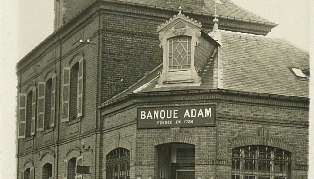 Agence de la Banque Adam à Feuquières-en-Vimeu (Picardie, France) - Archives historiques BNP Paribas