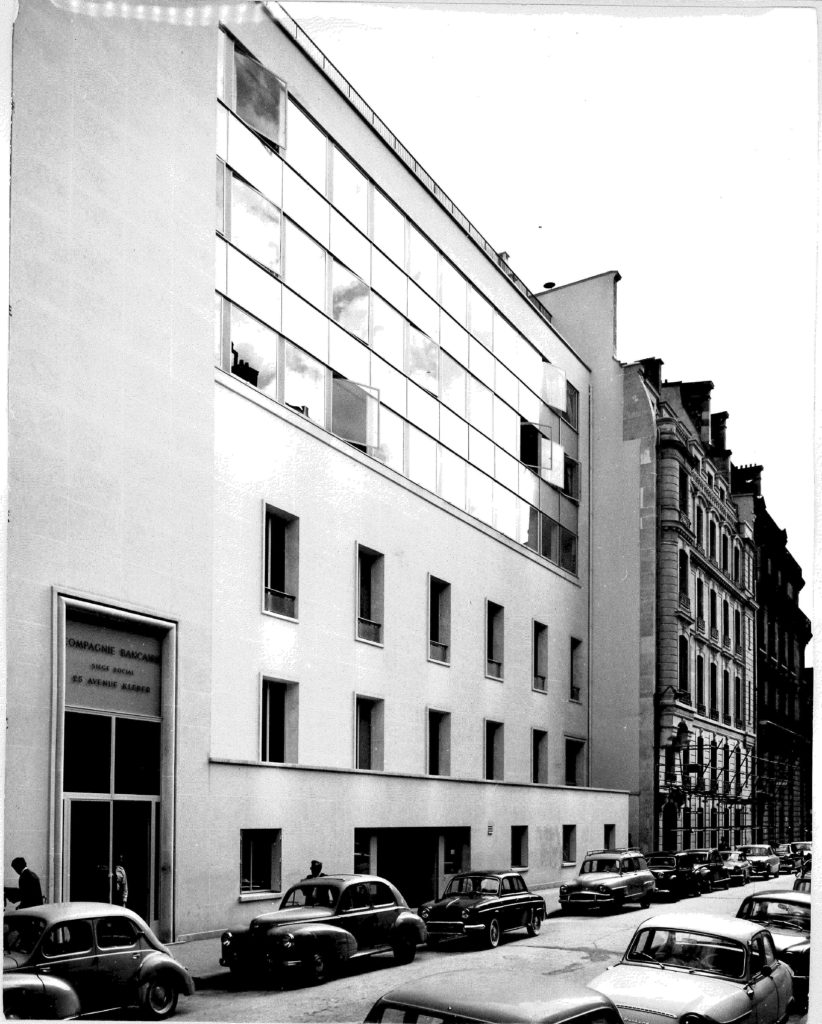 Siège de la Compagnie bancaire, rue de La Pérouse à Paris, 1960 - Archives historiques BNP Paribas