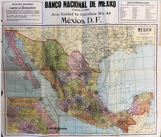 Banco nacional de Mexico, implantation au Mexique dans les années 1960, Archives historiques BNP Paribas