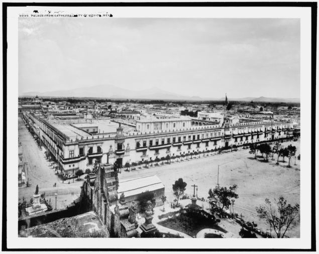 Place de la cathédrale, Mexico, Detroit Publishing Co., 1880-1897, Librairie du Congrès.