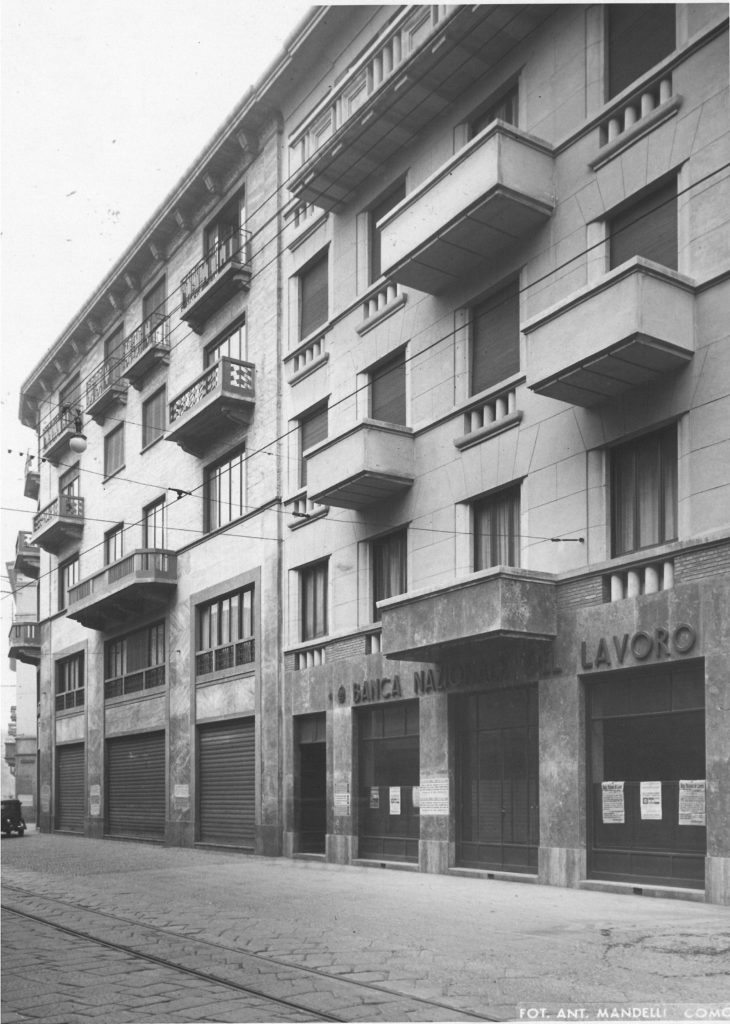 Agence BNL de Côme, 4 Via Garibaldi en 1937. Archives historiques BNL