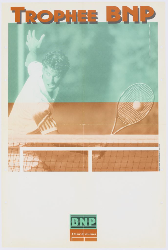 Affiche BNP pour le tennis - Archives historiques BNP Paribas - Cote 2AF722