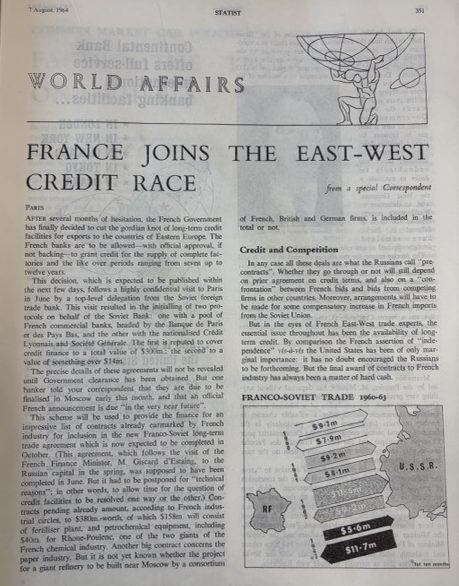 A7 Img3847 World Affairs France Joins East West Credit Race 1964 P1