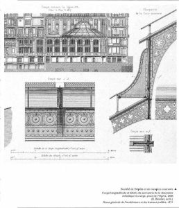 Coupe B&acirc;timent Revue G&eacute;n&eacute;rale De L'architecture Et Des Travaux Publics, 1873
