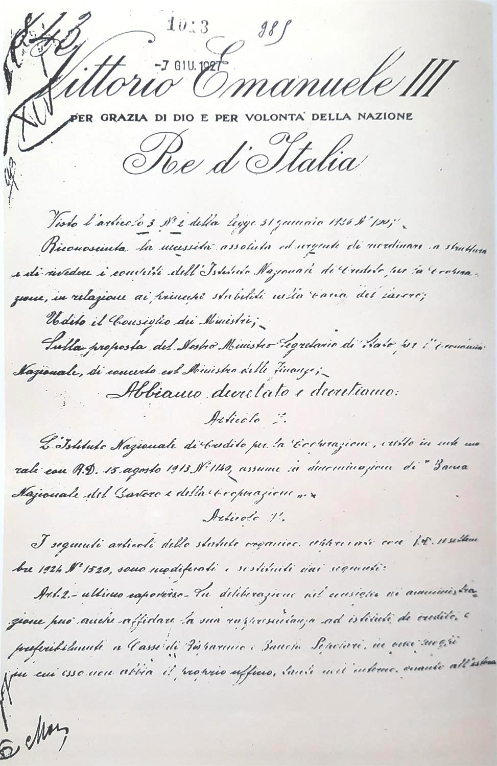 Acte constitutif 1927